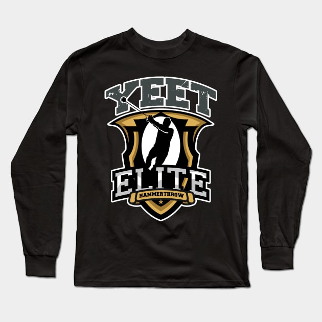 Yeet Elite Hammerthrow Badge Track N Field Athlete Long Sleeve T-Shirt by atomguy